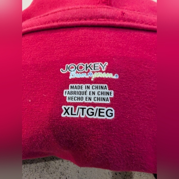 Jockey Tunic Length Hoodie Bright Pink Soft Cotton SIZE XL - Picture 4 of 7